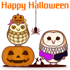 Sticker of Halloween Owls!!