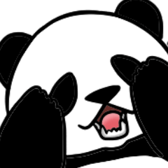 sticker of the panda.