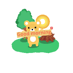 Colorful Bear English greetings.