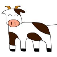 Cow jokes sticker