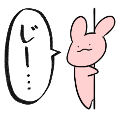 A cute pink rabbit sticker