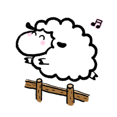 Easy-to-use cute sheep sticker