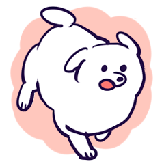 a white dog P-chan01