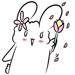 Rabbit wiht curly hair