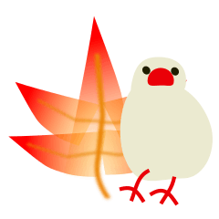 日本の風景で日常会話～小鳥と秋～