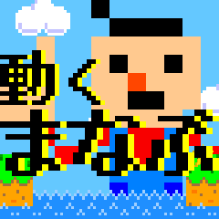 [MANABU]8-BIT RETRO GAME STICKER