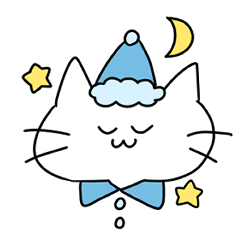 White cat daily sticker!