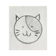 Round cat face.