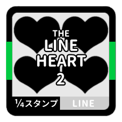 LINE HEART 2 [1/4][BLACK][LINE]