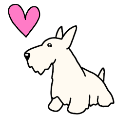 Dog stamp Scottish Terrier(Wheaten)