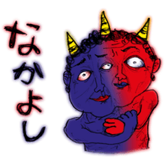 Various demon stickers