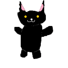 Cute black cat's daily conversation