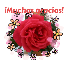 Greeting of flowers in Spanish