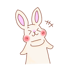 うさぎさんのリアクションスタンプ