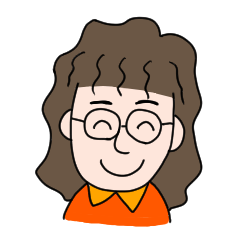 Glasses girl's smiling Sticker