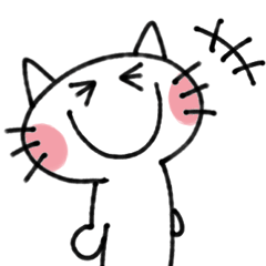 Monotone cat LINE day stamp