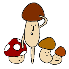 Funny mushroom stickers1