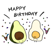 avocado etc cute foodies daily sticker