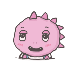 Pink meatball dinosaur