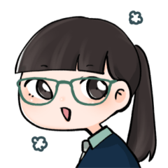 Everyday stickers by girl with glasses