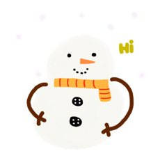 Happy snowman by orangeraron