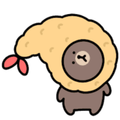 Surreal Mini Brown Fried Shrimp Line Stickers Line Store Surreal Mini Brown Fried Shrimp Line Stickers Line Store