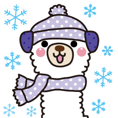 Alpaca's winter sticker