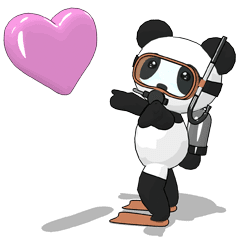 Scuba diving panda3 Animation!