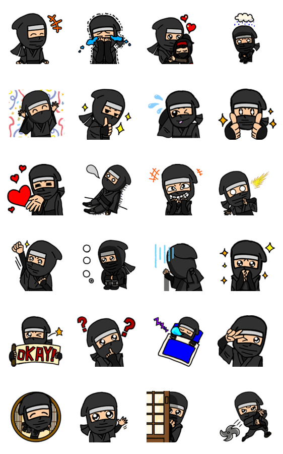 かわいい和風の忍者スタンプ Lineクリエイターズスタンプ Stamplist かわいい和風の忍者スタンプ Lineクリエイターズスタンプ Stamplist