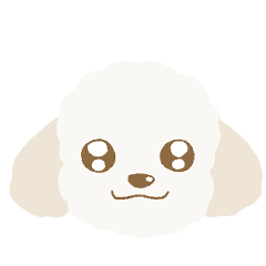 Moving Cream toy poodle sticker !