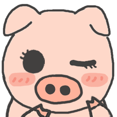 Pig's greeting Sticker