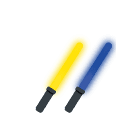 Live Cyalume - yellow x blue