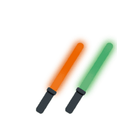 Live Cyalume - orange x green