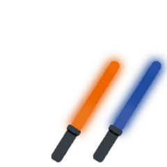 Live Cyalume - orange x blue