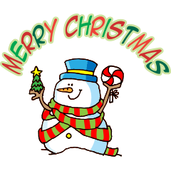 wenlan Merry Christmas Santa and Snowman