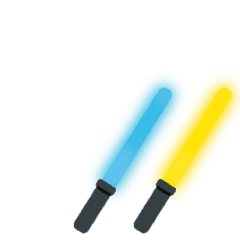 Live Cyalume - pastel blue x yellow