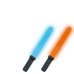 Live Cyalume - pastel blue x orange