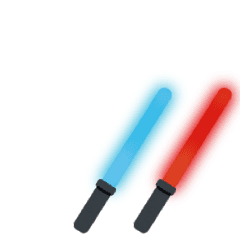 Live Cyalume - pastel blue x red