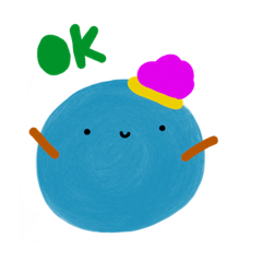 Happy blue circle by orangeraron