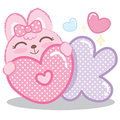 Bella Pink Rabbit – LINE stickers | LINE STORE