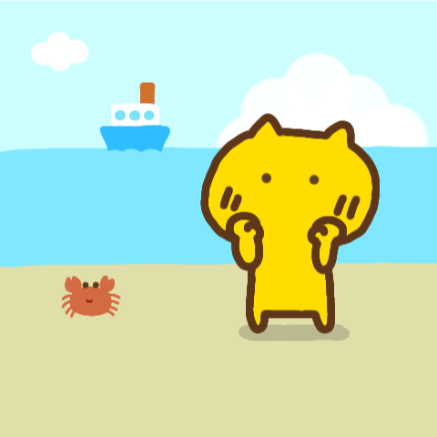 big yellow cat sticker 2