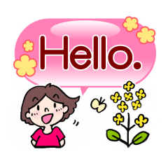 Cute girls greeting set (English)