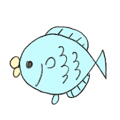 Blue fish Sticker