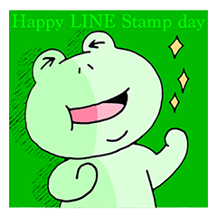 Yellow pad man`s LINE stamp package