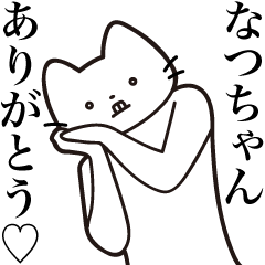 Natsu-chan [Send] Beard Cat Sticker