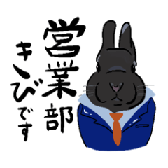 A rabbit working in sales department.