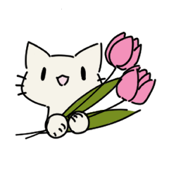 kitty flower greetings