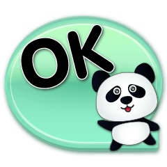 Cute Panda simple Speech balloon