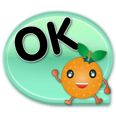 Cute orange simple Speech balloon