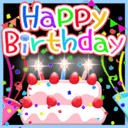 Animated happy birthday 3 Black
